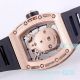 Replica Richard Mille RM 52-01 Rose Gold Pirate Diamond Skull Dial Black Rubber Watch (1)_th.jpg